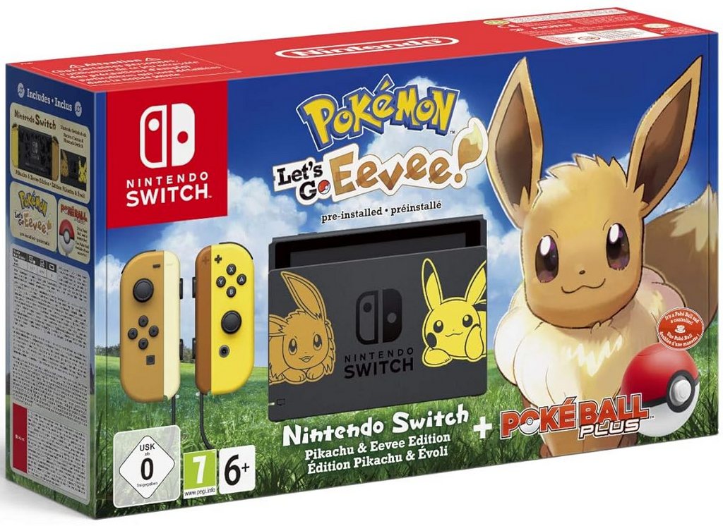 Nintendo Switch Konsole - 32GB - Pokemon: Let's Go, Evoli! Bundle