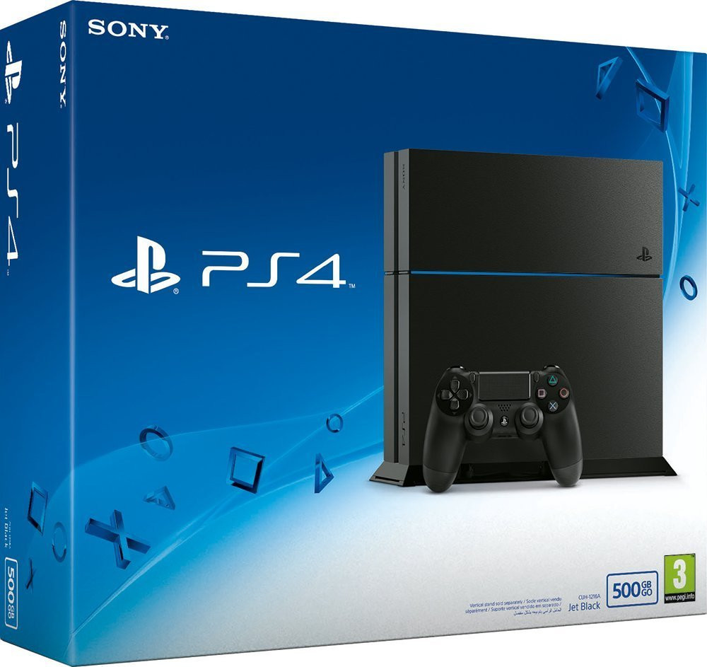 Sony PlayStation 4 Konsole 500GB [CUH-1216A] - Schwarz