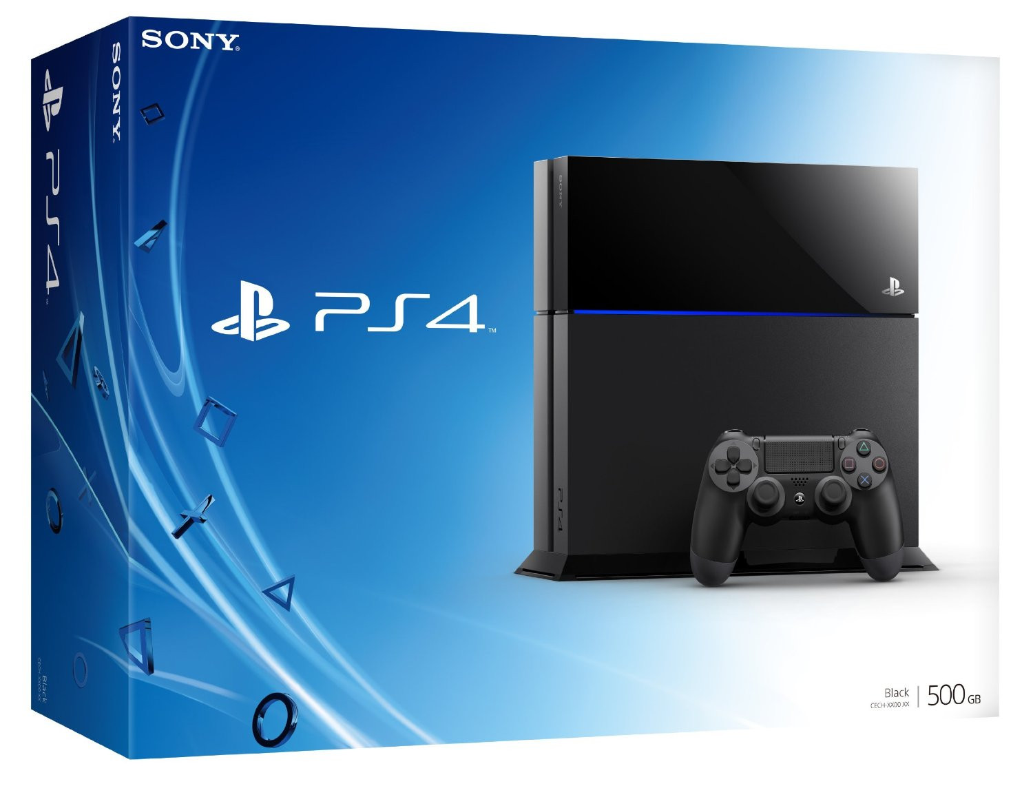Sony PS4 Konsole 500GB [CUH-1004A] - Schwarz-Glänzend