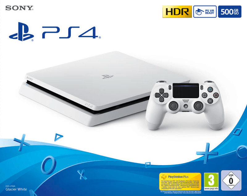 Sony PS4 Slim Konsole 500GB - Weiß