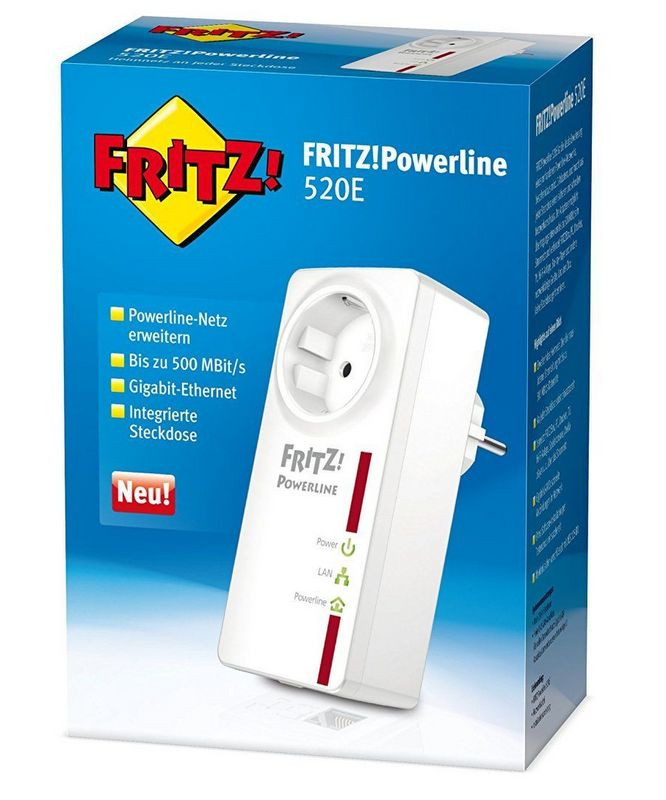 FRITZ!Powerline 520E Einzeladapter