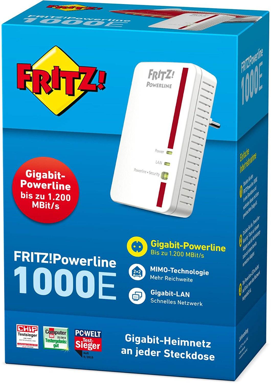 FRITZ!Powerline 1000E Einzeladapter