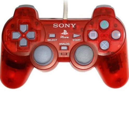 Sony PlayStation 1 DualShock Controller - Clear-Red