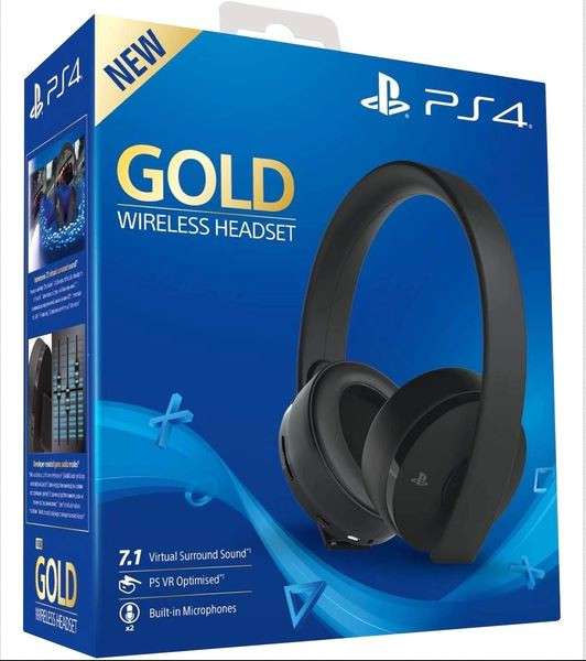 Sony PS4 Gold 7.1 Wireless Headset - Schwarz