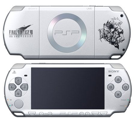 Sony PSP Konsole Slim & Lite (Modell 2004) inkl. Crisis Core: Final Fantasy VII - Silber