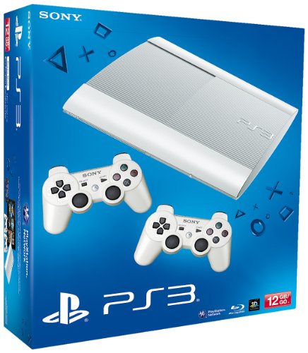 PS3 Konsole Super Slim 12GB (inkl. 2x Controller) - Weiß