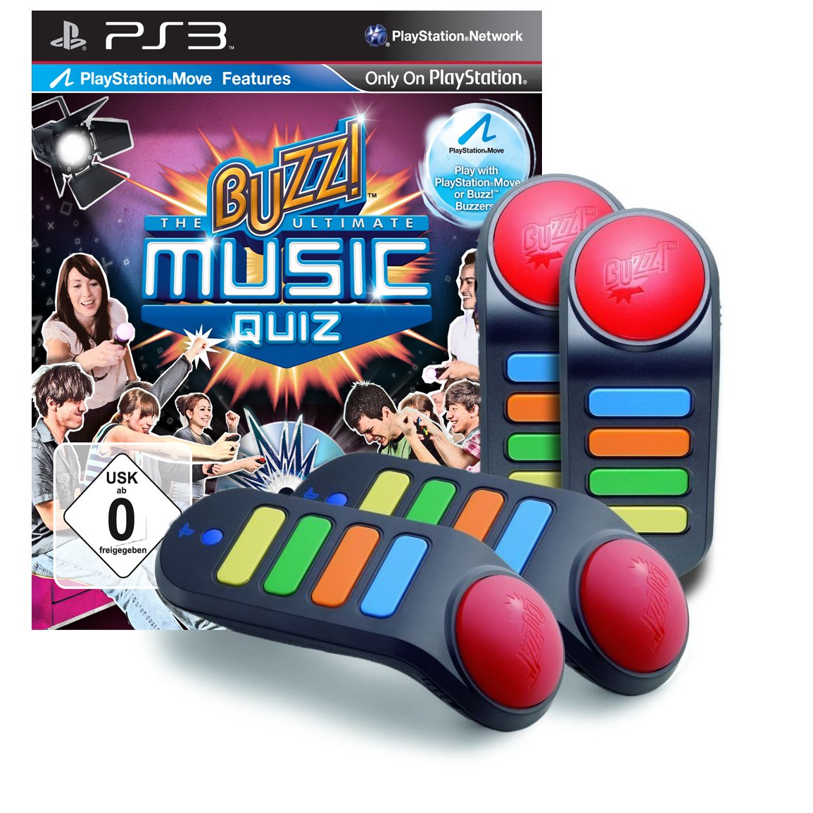 Buzz!: Das ultimative Musik-Quiz inkl. 4 Wireless Buzzer - [PS3]