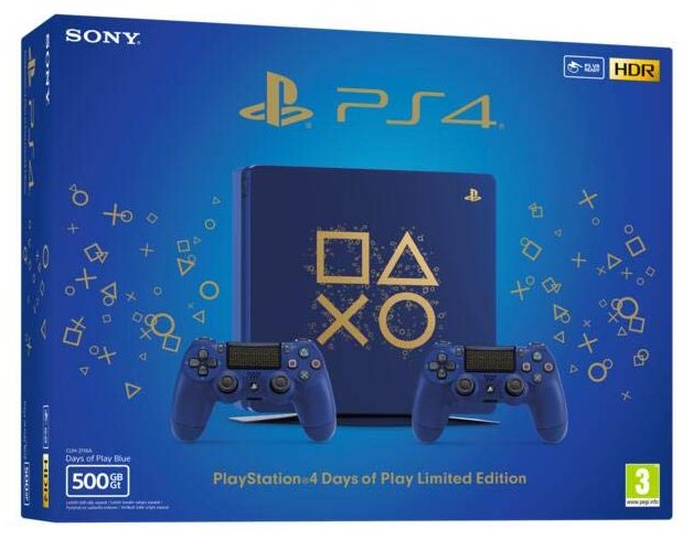 Sony PS4 Slim Konsole 500GB - Days of Play Limited Edition