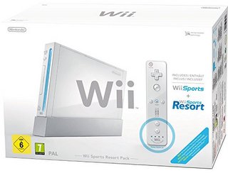 Nintendo Wii Konsole (inkl. Wii Sports, Wii Sports Resort, Remote Plus) - Weiß