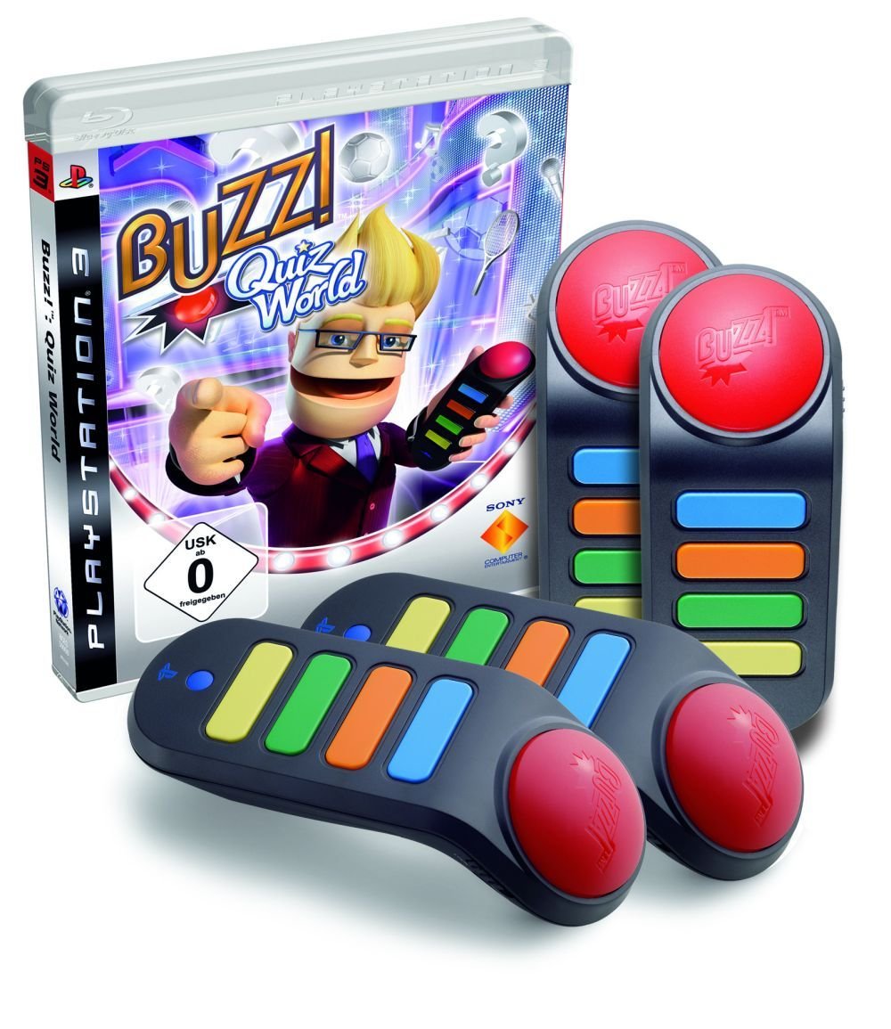 BUZZ! - Quiz World + 4 Wireless Buzzer - [PS3]