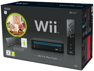 Nintendo Wii Konsole (inkl. Wii Fit Plus, Balance Board, Remote Plus) - Schwarz