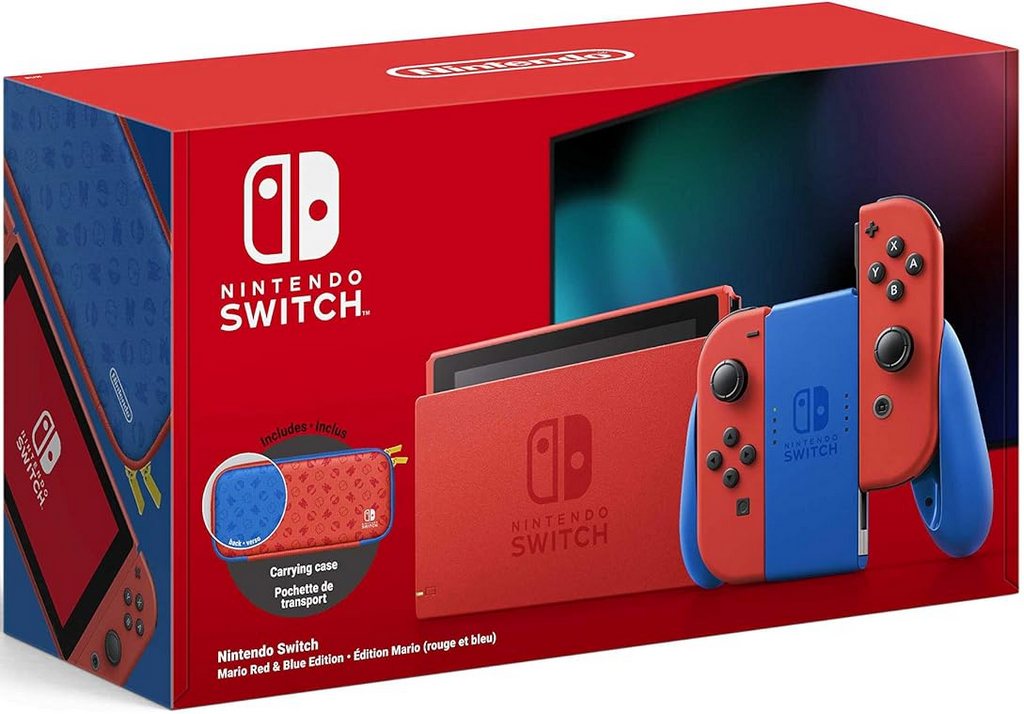 Nintendo Switch Konsole - 32GB - Mario Red & Blue Edition