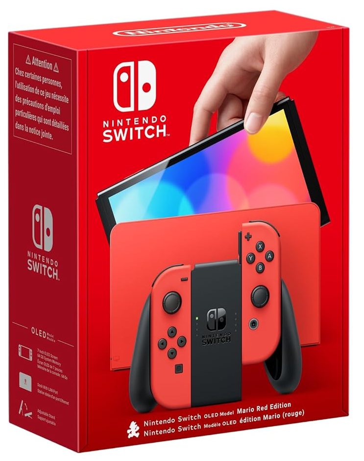 Nintendo Switch OLED - 64GB - Mario-Edition - Rot