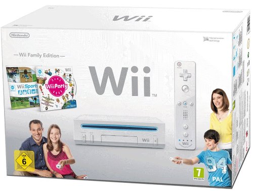 Nintendo Wii Konsole (inkl. Wii Sports, Wii Party, Remote Plus) - Weiß