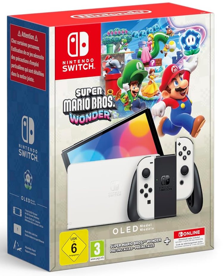 Nintendo Switch OLED -  Super Mario Bros. Wonder - Weiß