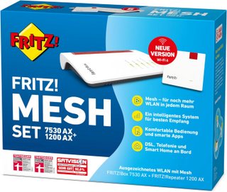 FRITZ!Mesh Set: FRITZ!Box 7530 AX und FRITZ!Repeater 1200 AX
