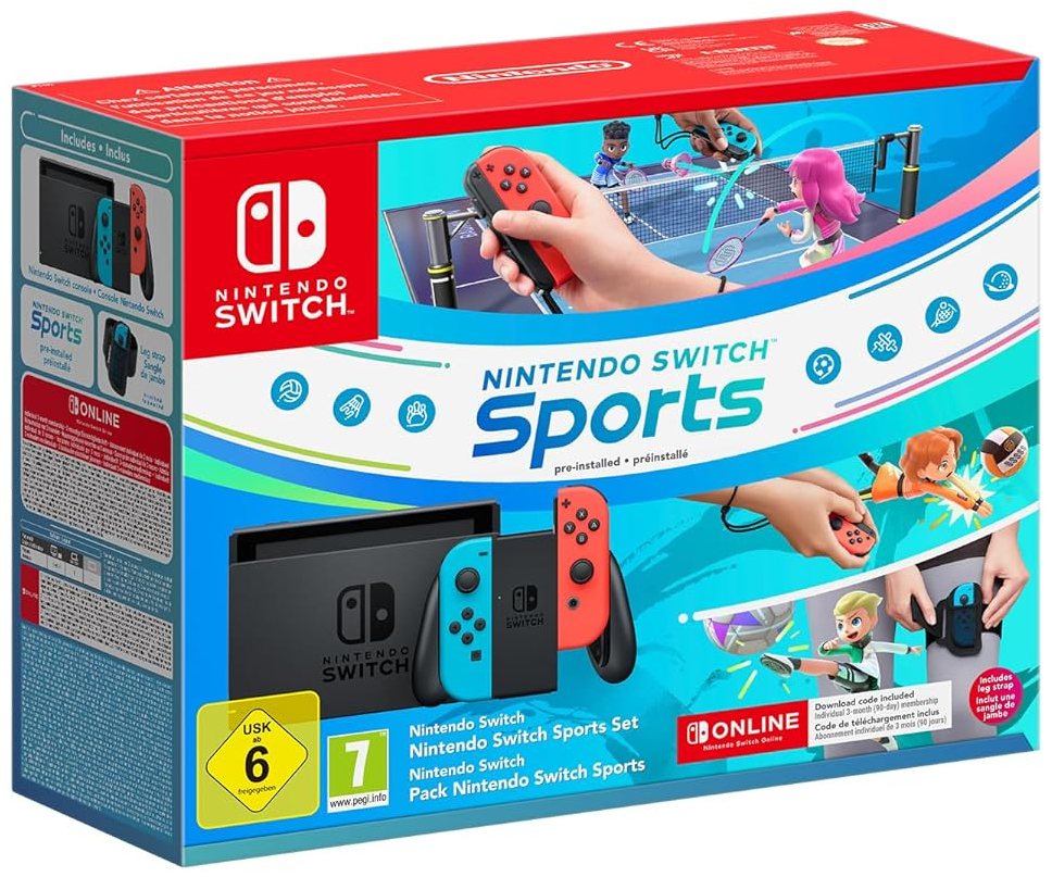 Nintendo Switch Konsole - 32GB - Sports Set (inkl. Spiel und Beingurt)