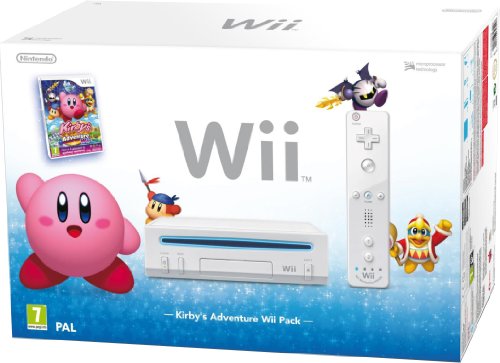 Nintendo Wii Konsole (inkl. Kirby's Adventure, Remote Plus) - Weiß